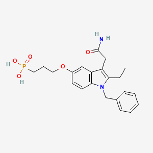 (3-{[3-(2-Amino-2-Oxoethyl)-1-Benzyl-2-Ethyl-1h-Indol-5-Yl]oxy}propyl)phosphonic Acid
