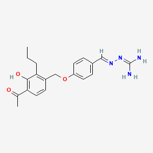 2-[(E)-[4-[(4-acetyl-3-hydroxy-2-propylphenyl)methoxy]phenyl]methylideneamino]guanidine