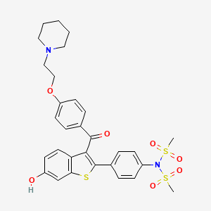 Methanesulfonamide, N-(4-(6-hydroxy-3-(4-(2-(1-piperidinyl)ethoxy)benzoyl)benzo(b)thien-2-yl)phenyl)-N-(methylsulfonyl)-