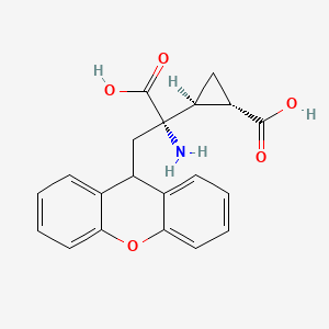 molecular formula C20H19NO5 B1675676 2-Amino-2-(2-carboxycycloprop-1-yl)-3-(xanth-9-yl)propanoic acid CAS No. 201943-63-7