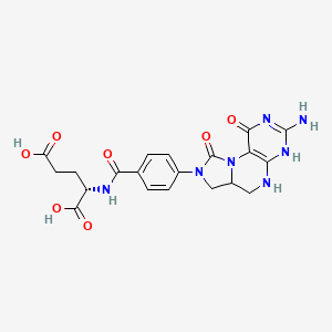 (2S)-2-(4-(3-Amino-1,9-dioxo-1,2,5,6,6a,7-hexahydroimidazo[1,5-f]pteridin-8(9H)-yl)benzamido)pentanedioic acid