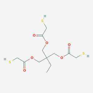 molecular formula C12H20O6S3 B167568 Acetic acid, mercapto-, 2-ethyl-2-[[(mercaptoacetyl)oxy]methyl]-1,3-propanediyl ester CAS No. 10193-96-1