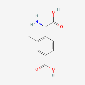 molecular formula C10H11NO4 B1675680 4-[(S)-amino(carboxy)methyl]-3-methylbenzoic acid CAS No. 198419-91-9