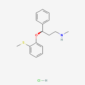 molecular formula C17H22ClNOS B1675683 (R)-N-Methyl-3-(2-(methylthio)phenoxy)-3-phenylpropanamine hydrochloride CAS No. 222961-65-1