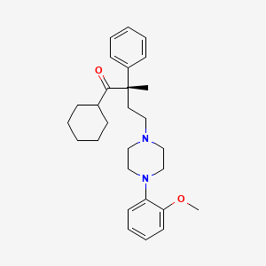 molecular formula C28H38N2O2 B1675695 (S)-1-Cyclohexyl-4-(4-(2-methoxyphenyl)piperazin-1-yl)-2-methyl-2-phenylbutan-1-one CAS No. 228418-82-4