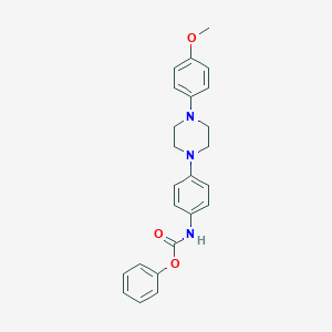 molecular formula C24H25N3O3 B016757 Phenyl N-[4-[4-(4-methoxyphenyl)piperazin-1-yl]phenyl]carbamate CAS No. 74853-06-8