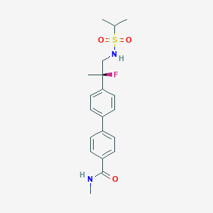 4-{4-[(2R)-2-fluoro-1-(propane-2-sulfonamido)propan-2-yl]phenyl}-N-methylbenzamide