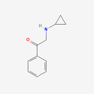 molecular formula C11H13NO B1675710 2-(Cyclopropylamino)-1-phenylethanone CAS No. 18381-60-7