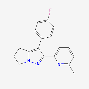 3-(4-Fluorophenyl)-2-(6-methylpyridin-2-YL)-5,6-dihydro-4H-pyrrolo[1,2-B]pyrazole