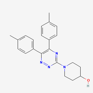 molecular formula C22H24N4O B1675717 5,6-Bis(4-methylphenyl)-3-(4-hydroxypiperidino)-1,2,4-triazine CAS No. 87186-60-5