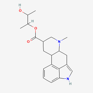 molecular formula C20H26N2O3 B1675719 3-Hydroxybutan-2-yl 6-methyl-6,11-diazatetracyclo[7.6.1.0^{2,7}.0^{12,16}]hexadeca-1(16),9,12,14-tetraene-4-carboxylate CAS No. 148966-66-9