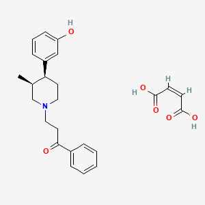 molecular formula C26H31NO6 B1675721 (Z)-but-2-enedioic acid;3-[(3S,4S)-4-(3-hydroxyphenyl)-3,4-dimethylpiperidin-1-yl]-1-phenylpropan-1-one CAS No. 78693-86-4