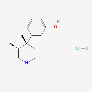 molecular formula C14H22ClNO B1675724 Phenol, 3-(1,3,4-trimethyl-4-piperidinyl)-, hydrochloride, cis-(+/-)- CAS No. 78738-97-3