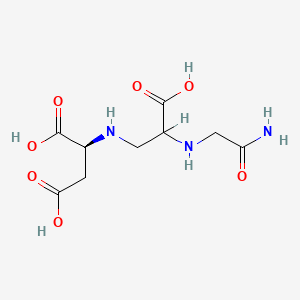 molecular formula C9H15N3O7 B1675733 N-[2-[(2-Amino-2-oxoethyl)amino]-2-carboxyethyl]-L-aspartic acid CAS No. 7611-43-0