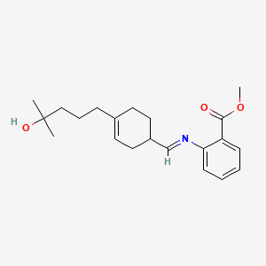 molecular formula C21H29NO3 B1675750 Methyl 2-[[[4-(4-hydroxy-4-methylpentyl)-3-cyclohexenyl]methylene]amino]benzoate CAS No. 67634-12-2