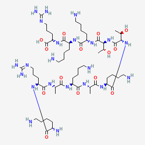 molecular formula C56H110N22O14 B1675751 KRAKAKTTKKR CAS No. 118675-77-7