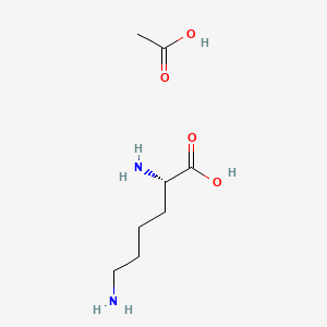 molecular formula C6H14N2O2.C2H4O2<br>C8H18N2O4 B1675767 L-Lysine acetate CAS No. 57282-49-2
