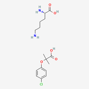 molecular formula C16H25ClN2O5 B1675773 L-lysine mono[2-(p-chlorophenoxy)-2-methylpropionate] CAS No. 77111-08-1