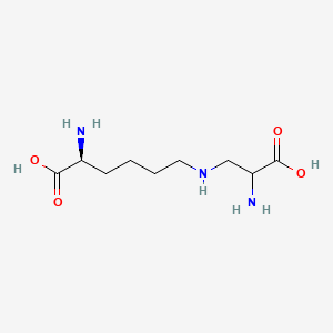 molecular formula C9H19N3O4 B1675791 L-Lysine, N6-(2-amino-2-carboxyethyl)- CAS No. 18810-04-3