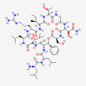 molecular formula C58H97N15O17 B1675795 Lysobactin CAS No. 118374-47-3