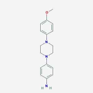 molecular formula C17H21N3O B016758 1-(4-Aminophenyl)-4-(4-methoxyphenyl)piperazine CAS No. 74852-62-3