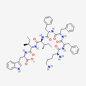 molecular formula C57H75N9O8 B1675801 Lys-phe-phe-phe-ile-ile-trp-och3 CAS No. 118593-84-3