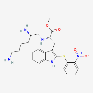 molecular formula C24H31N5O4S B1675802 Lys-psi(CH2NH)-Trp(Nps)-OMe CAS No. 141365-20-0