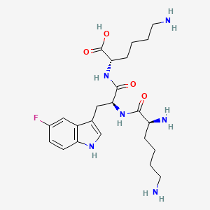 molecular formula C23H35FN6O4 B1675803 Lysyl-5-fluorotryptophyl-lysine CAS No. 96914-16-8