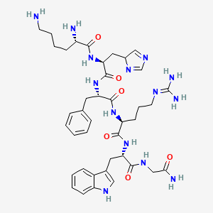molecular formula C40H56N14O6 B1675807 Lysyl-histidyl-phenylalanyl-arginyl-tryptophyl-glycinamide CAS No. 124051-38-3