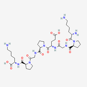 molecular formula C36H60N10O11 B1675815 Lysyl-prolyl-glycyl-glutamyl-prolyl-glycyl-prolyl-lysine CAS No. 81081-59-6