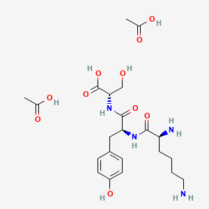 B1675821 Lysyl-tyrosyl-serine acetate CAS No. 131400-71-0
