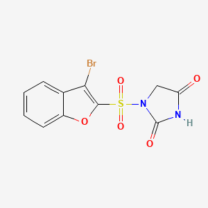 1-((3-Bromobenzofuran-2-yl)sulfonyl)imidazolidine-2,4-dione