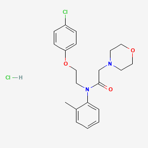 molecular formula C21H26Cl2N2O3 B1675839 N-(2-(p-Chlorophenoxy)ethyl)-N-(o-tolyl)-4-morpholineacetamide hydrochloride CAS No. 55566-04-6