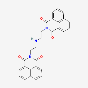 molecular formula C28H21N3O4 B1675844 2-[2-[2-(1,3-Dioxobenzo[de]isoquinolin-2-yl)ethylamino]ethyl]benzo[de]isoquinoline-1,3-dione CAS No. 281224-40-6