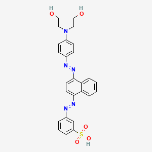 m-((4-((4-(Bis(2-hydroxyethyl)amino)phenyl)azo)-1-naphthyl)azo)benzenesulphonic acid
