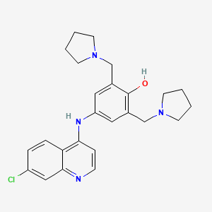 4-[(7-Chloroquinolin-4-yl)amino]-2,6-bis(pyrrolidin-1-ylmethyl)phenol