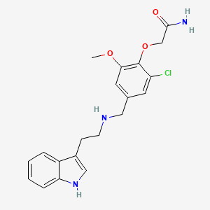 2-[2-chloro-4-({[2-(1H-indol-3-yl)ethyl]amino}methyl)-6-methoxyphenoxy]acetamide