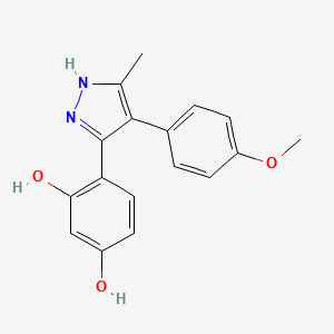 4-[4-(4-methoxyphenyl)-5-methyl-1H-pyrazol-3-yl]benzene-1,3-diol