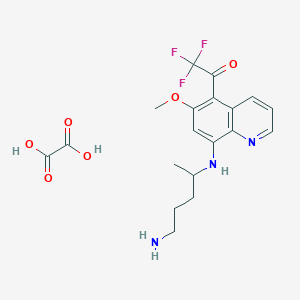molecular formula C19H22F3N3O6 B1675863 三氟乙酰伯氨喹 CAS No. 93245-29-5