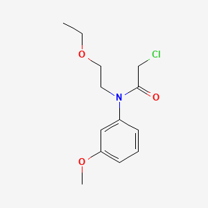 molecular formula C13H18ClNO3 B1675869 2-chloro-N-(2-ethoxyethyl)-N-(3-methoxyphenyl)acetamide CAS No. 100346-60-9