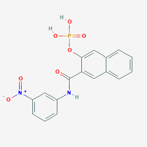 molecular formula C17H13N2O7P B167587 N-(3-Nitrophenyl)-3-(phosphonooxy)naphthalene-2-carboxamide CAS No. 10019-03-1