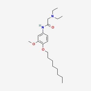molecular formula C21H36N2O3 B1675870 m-ACETANISIDIDE, 2-(DIETHYLAMINO)-4'-(OCTYLOXY)- CAS No. 17640-90-3