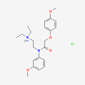 molecular formula C22H31ClN2O4 B1675874 N-[2-(Diethylamino)ethyl]-2-(4-methoxyphenoxy)-N-(3-methoxyphenyl)acetamide--hydrogen chloride (1/1) CAS No. 27585-36-0