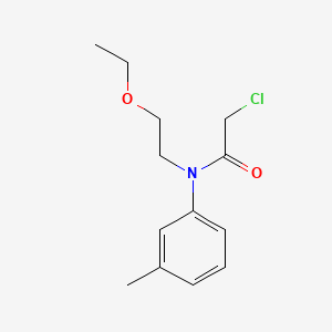 molecular formula C26H37ClN2O4 B1675879 Acetamide, 2-chloro-N-(2-ethoxyethyl)-N-(3-methylphenyl)- CAS No. 70439-13-3