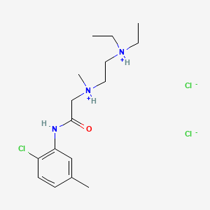 molecular formula C16H28Cl3N3O B1675883 6'-Chloro-2-(2-(diethylamino)ethyl)methylamino-m-acetotoluidide dihydrochloride CAS No. 77966-45-1