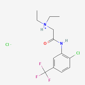molecular formula C13H18Cl2F3N2O B1675884 2'-Chloro-2-(diethylamino)-5'-trifluoromethylacetanilide, hydrochloride CAS No. 77966-53-1