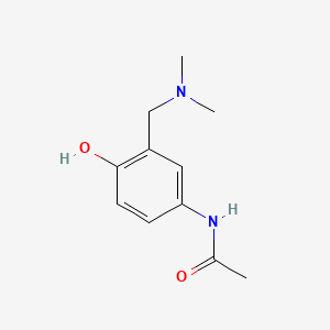 molecular formula C11H16N2O2 B1675886 N-[3-[(dimethylamino)methyl]-4-hydroxyphenyl]acetamide CAS No. 13886-04-9
