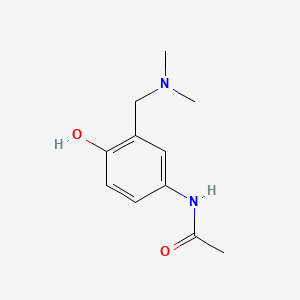 molecular formula C11H16N2O2 B1675886 m-ACETOTOLUIDIDE, alpha-(DIMETHYLAMINO)-4'-HYDROXY- CAS No. 13886-04-9