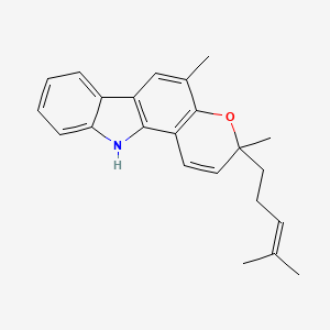 molecular formula C23H25NO B1675914 Mahanimbine CAS No. 21104-28-9
