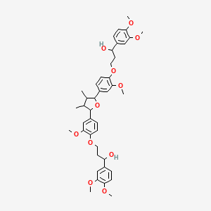 B1675946 1-(3,4-Dimethoxyphenyl)-3-[4-[5-[4-[3-(3,4-dimethoxyphenyl)-3-hydroxypropoxy]-3-methoxyphenyl]-3,4-dimethyloxolan-2-yl]-2-methoxyphenoxy]propan-1-ol CAS No. 88497-87-4